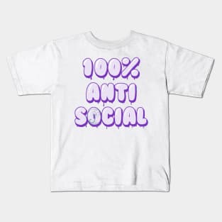 Pastel Goth 100 percent antisocial Kids T-Shirt